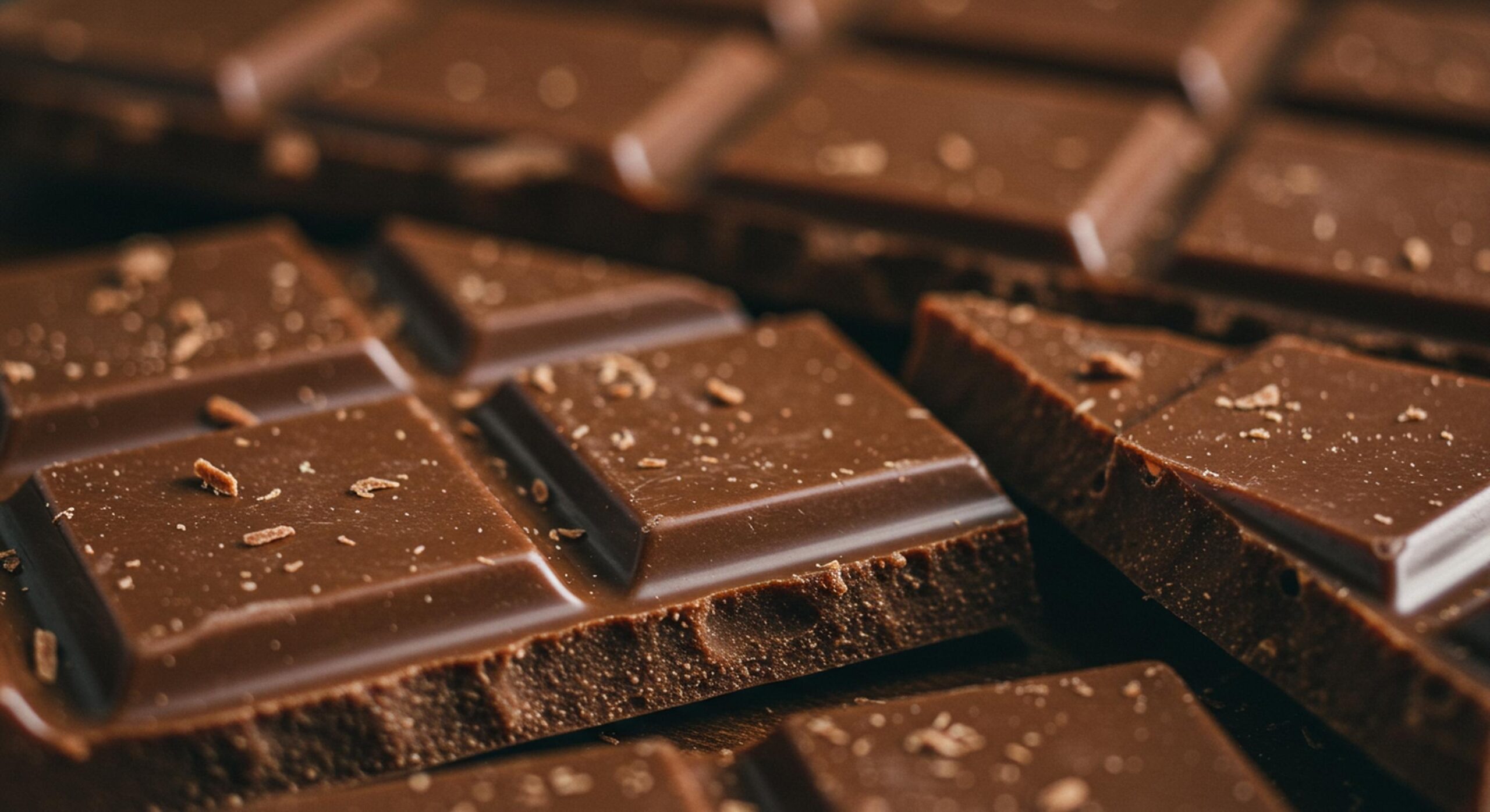 Close-up,Of,A,Rich,,Tempting,Milk,Chocolate,Bar,Broken,Into