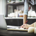 Craftsman Browsing Laptop Connection Technology Concept